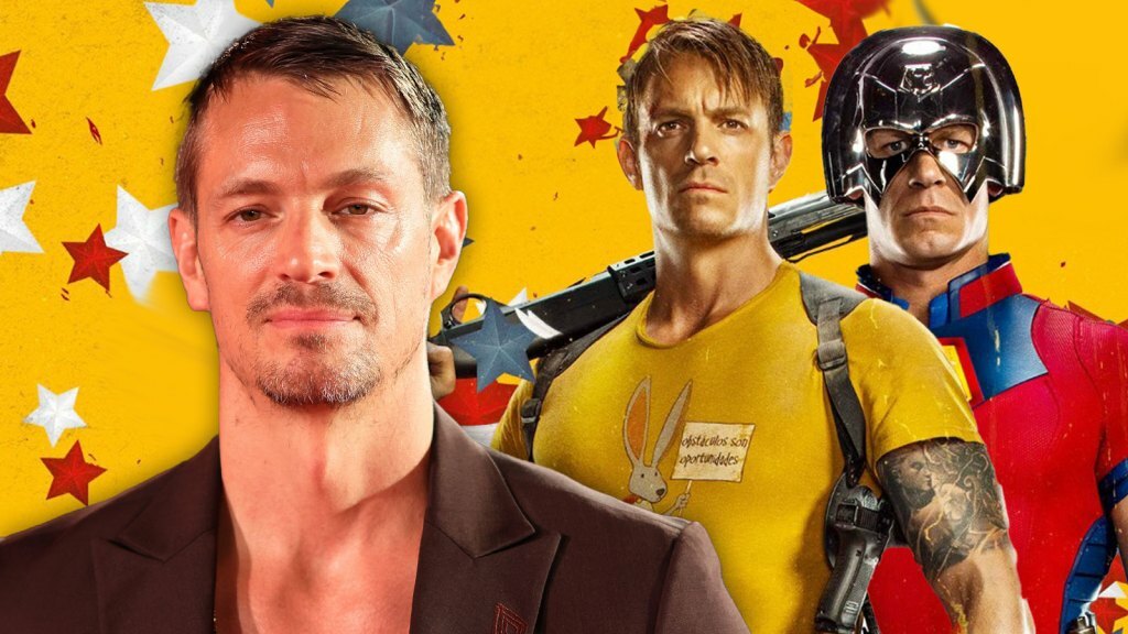 Joel Kinnaman (L); Kinnaman as Rick Flag and John Cena as Peacemaker (R)