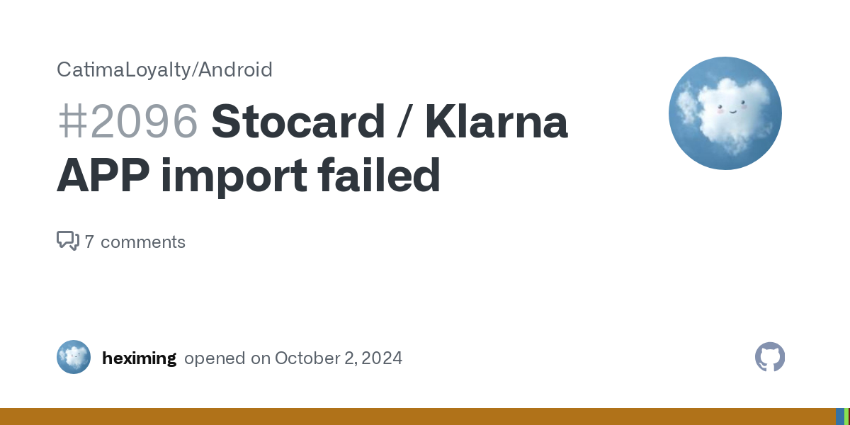 Google Pixel 6 Android 13 (TQ3A.230901.001.C1) Catima (Google Play) 2.31.1 protect.card_locker.FormatException: Couldn't find any loyalty cards in this Stocard export. Stocard is no longer a thing....