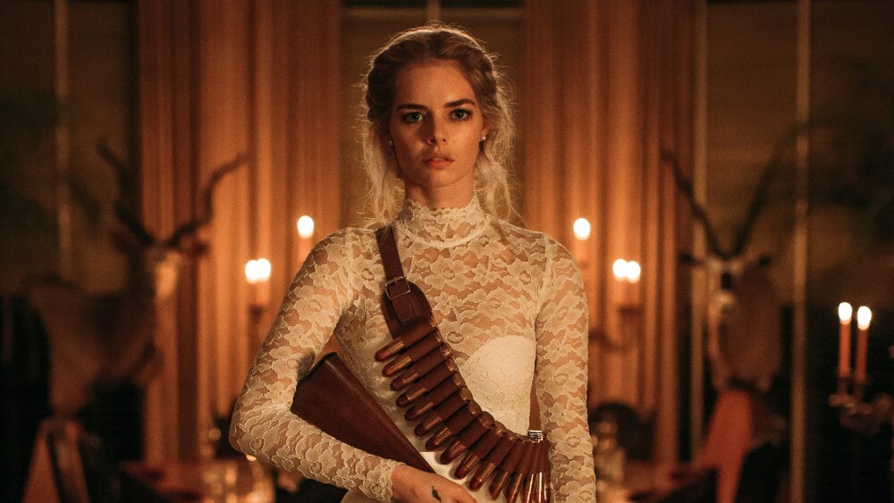 Samara Weaving in the film READY OR NOT. Photo by Eric Zachanowich. © 2019 Twentieth Century Fox Film Corporation All Rights Reserved