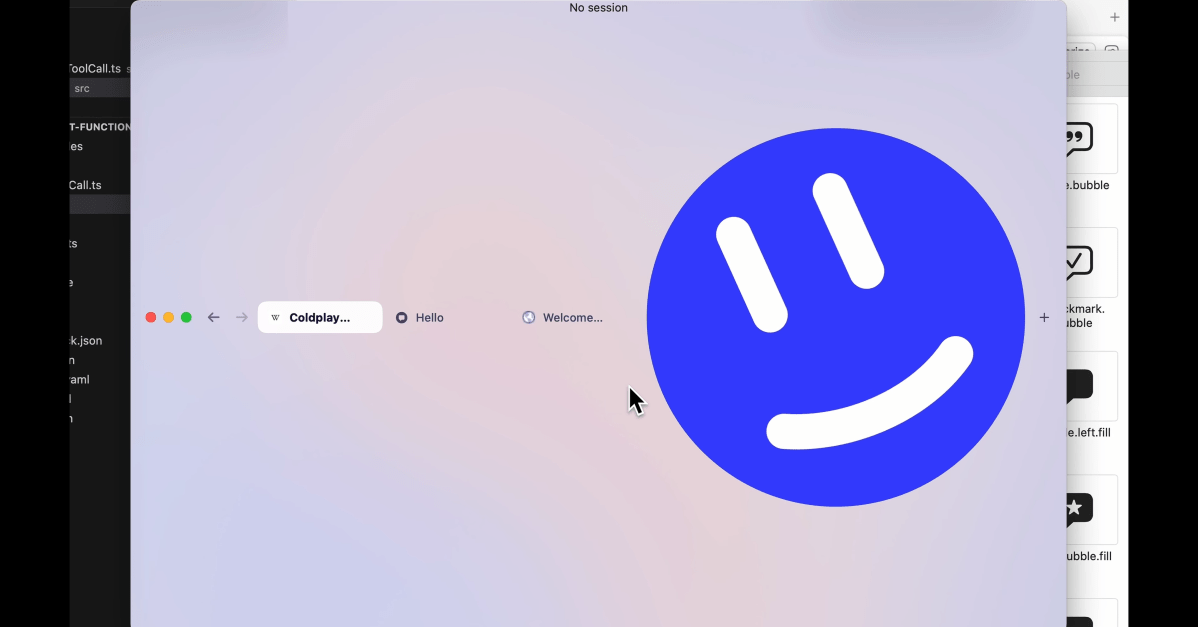 An image of a simple browser, showing tabs.