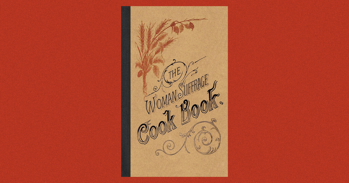 the cover of the woman suffrage cookbook