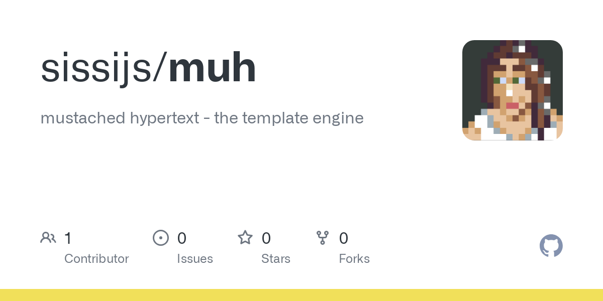 mustached hypertext - the template engine. Contribute to sissijs/muh development by creating an account on GitHub.
