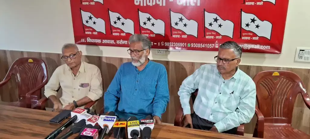 CPI-ML General Secretary Dipankar Bhattacharya in a press conference.
