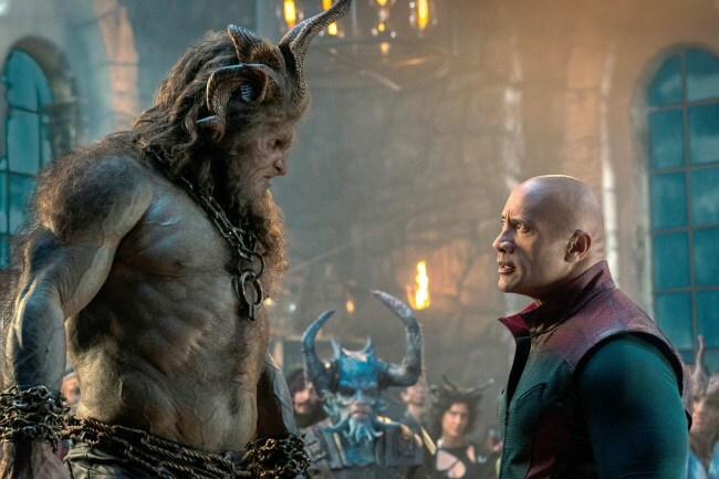 RED ONE, from left: Kristofer Hivju, Dwayne Johnson, 2024. ph: Frank Masi /© Amazon Studios / Courtesy Everett Collection