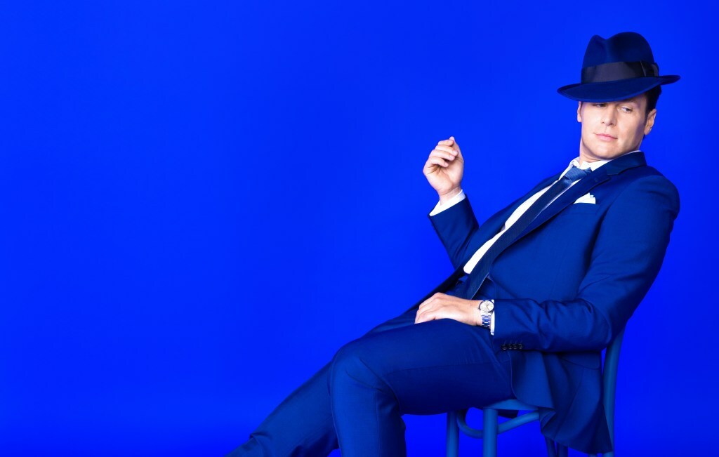 Jonathan Groff as Bobby Darin in 'Just In Time' key art