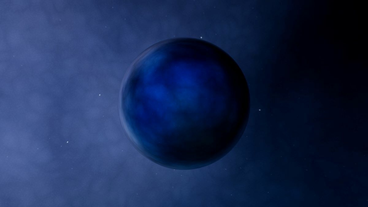 dark planet in sky