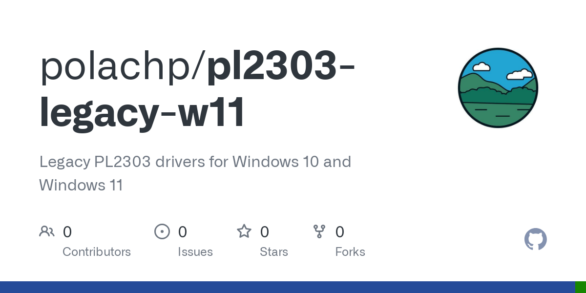 Legacy PL2303 drivers for Windows 10 and Windows 11 - polachp/pl2303-legacy-w11