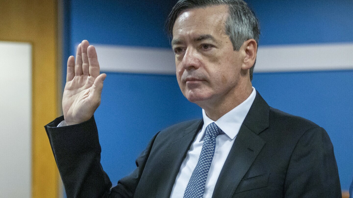 Lawyer Kenneth Chesebro is sworn in during a plea deal hearing, Oct. 20, 2023, at the Fulton County Courthouse in Atlanta. (Alyssa Pointer/Pool Photo via AP, File) Lawyer Kenneth Chesebro is sworn in during a plea deal hearing, Oct. 20, 2023, at the Fulton County Courthouse in Atlanta. (Alyssa Pointer/Pool Photo via AP, File)