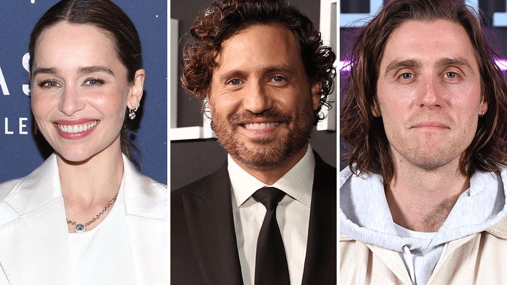 Emilia Clarke, Edgar Ramirez and Jack Farthing