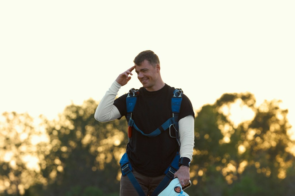 'The Night Agent Star Gabriel Basso Skydives To Promote Season 2