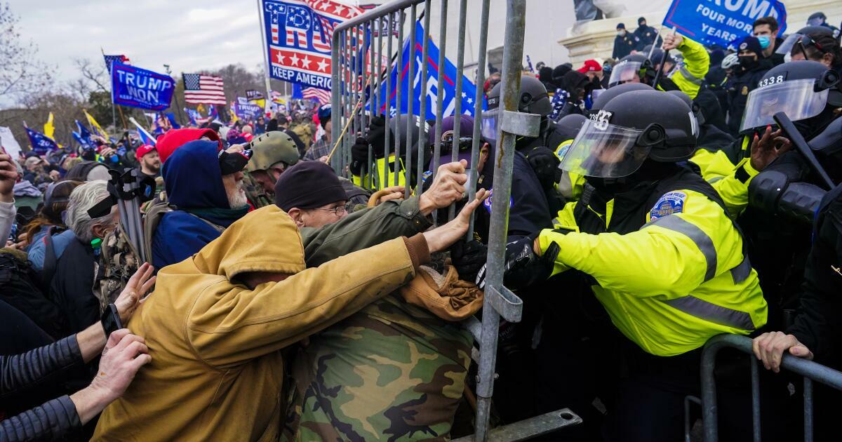Pro-Trump protesters clash with police.