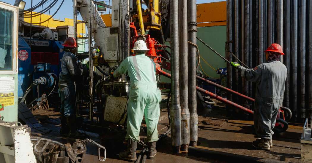 Drilling in the Permian Basin in West Texas. The U.S. oil and gas industry is tightening its belt, raising the specter of job losses.
