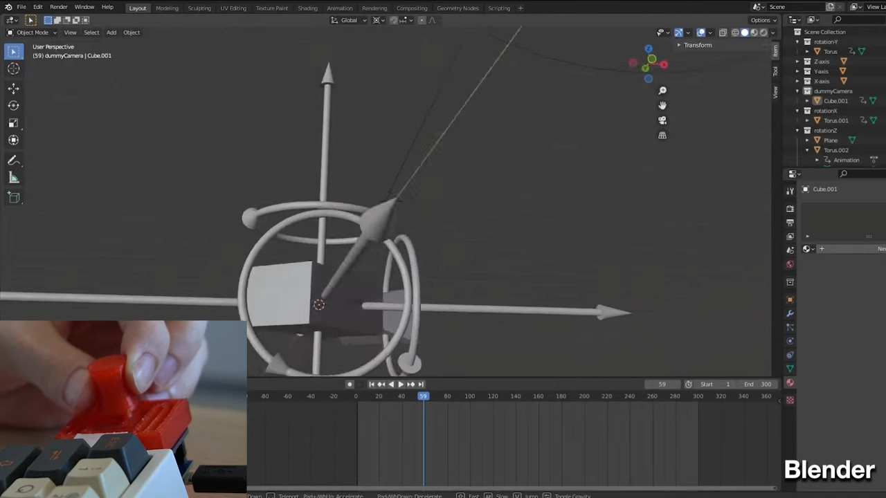 Trinteract, a small space mouse, operating in Blender. Trinteract, a small space mouse, operating in Blender.