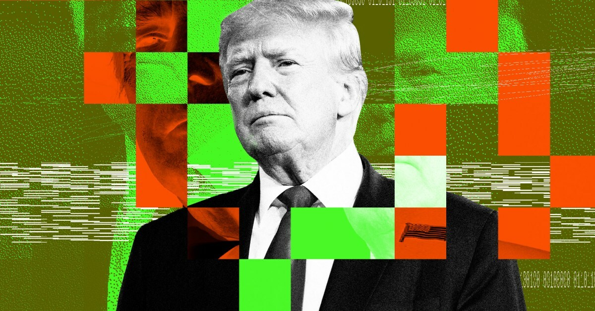Graphic photo illustration of Donald Trump.