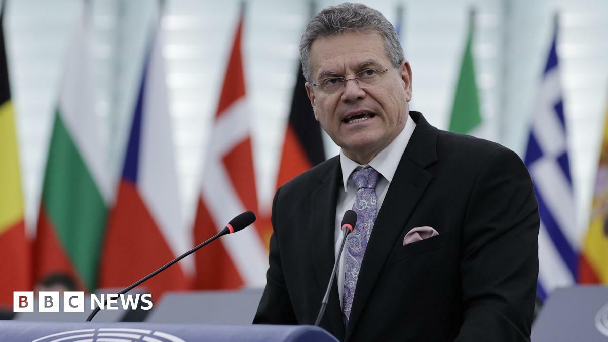 Maros Sefcovic addressing colleagues at a European Summit. 