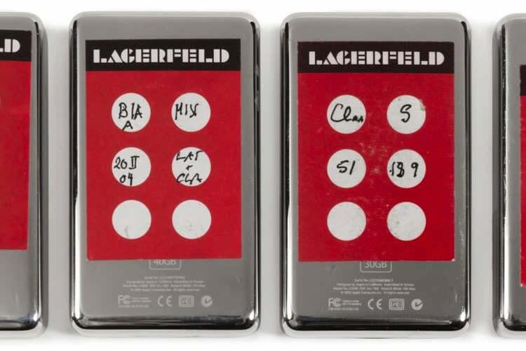 Ultime vente aux enchères pour des iPod, pas si chers, de Karl Largerfeld