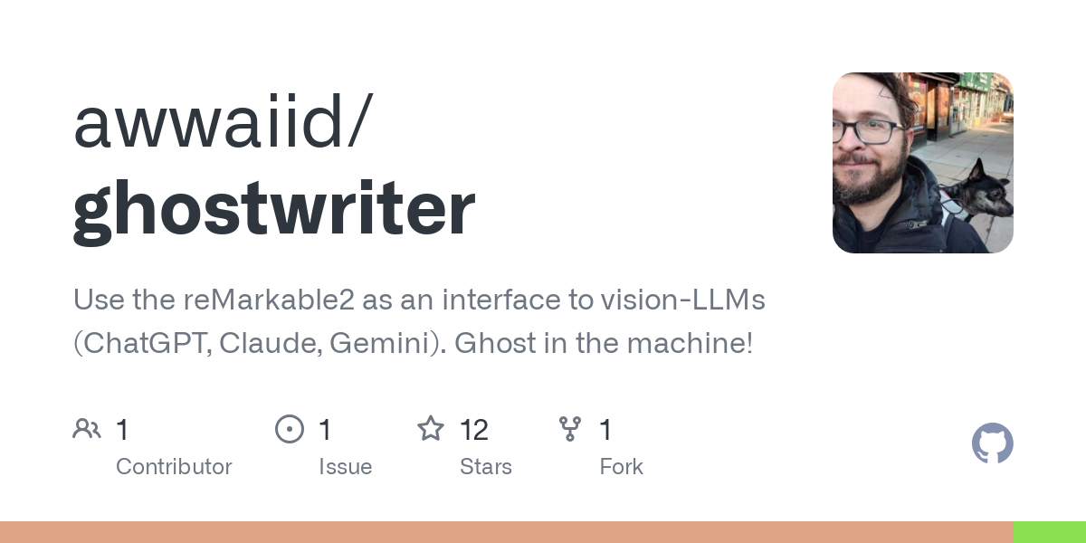 Use the reMarkable2 as an interface to vision-LLMs (ChatGPT, Claude, Gemini). Ghost in the machine! - awwaiid/ghostwriter