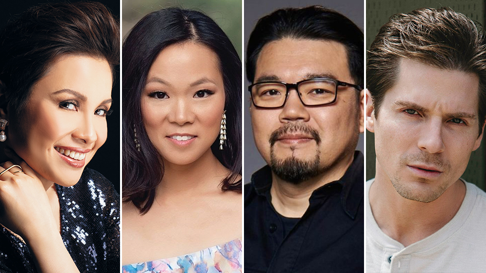 L-R: Lea Salonga, Abigail Hing Wen, John Aoshima and Robert Palmer Watkins