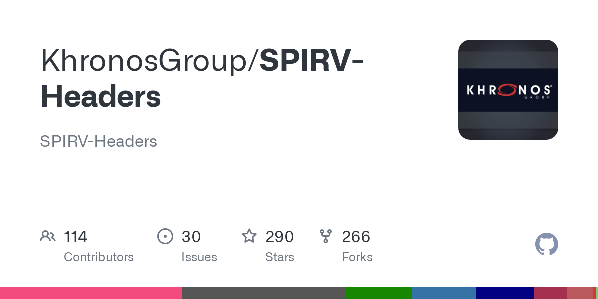 SPIRV-Headers. Contribute to KhronosGroup/SPIRV-Headers development by creating an account on GitHub.