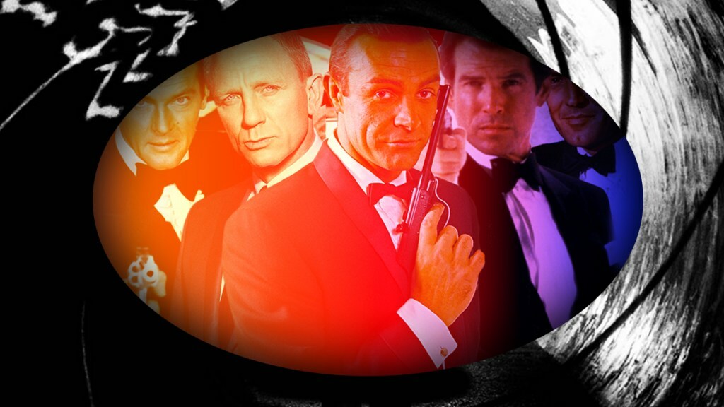 Previous James Bond stars Roger Moore, Daniel Craig, Sean Connery, Pierce Brosnan and George Lazenby