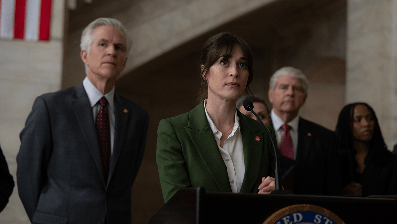 Matthew Modine and Lizzy Caplan in 'Zero Day.'