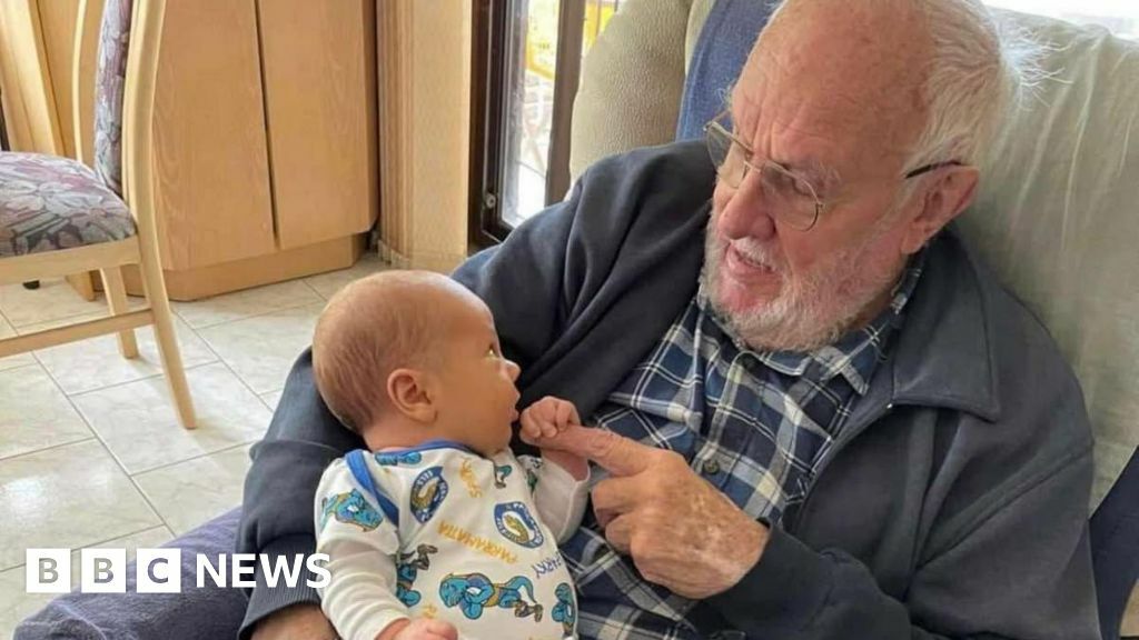 James Harrison with his grandson, Trey, in an earlier picture