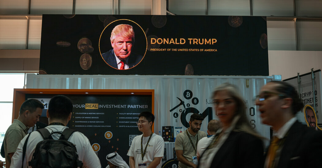 A booth at the Bitcoin MENA conference in Abu Dhabi, United Arab Emirates, last year.