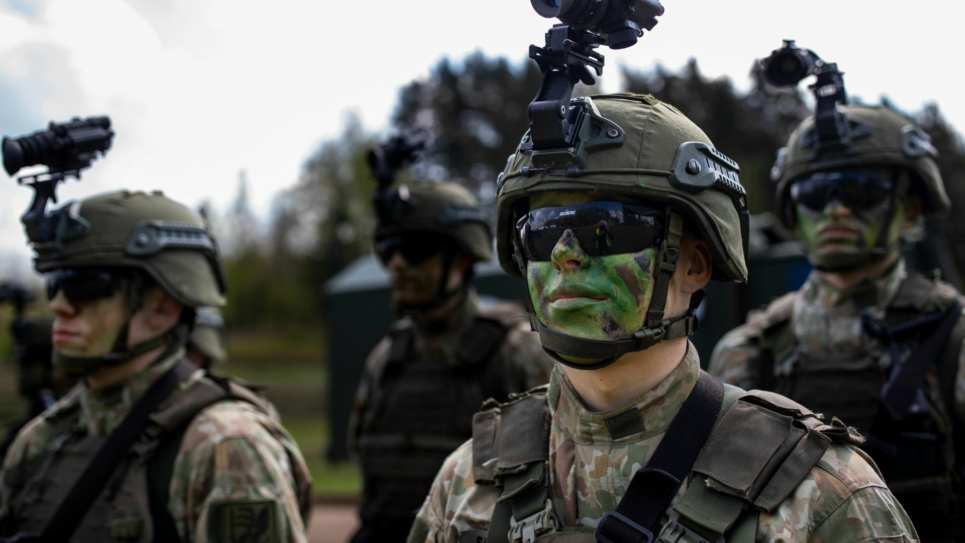 Lithuanian Army soldiers take part in a Lithuanian-Polish Brave Griffin 24/II military exercise. | Copyright AP Photo