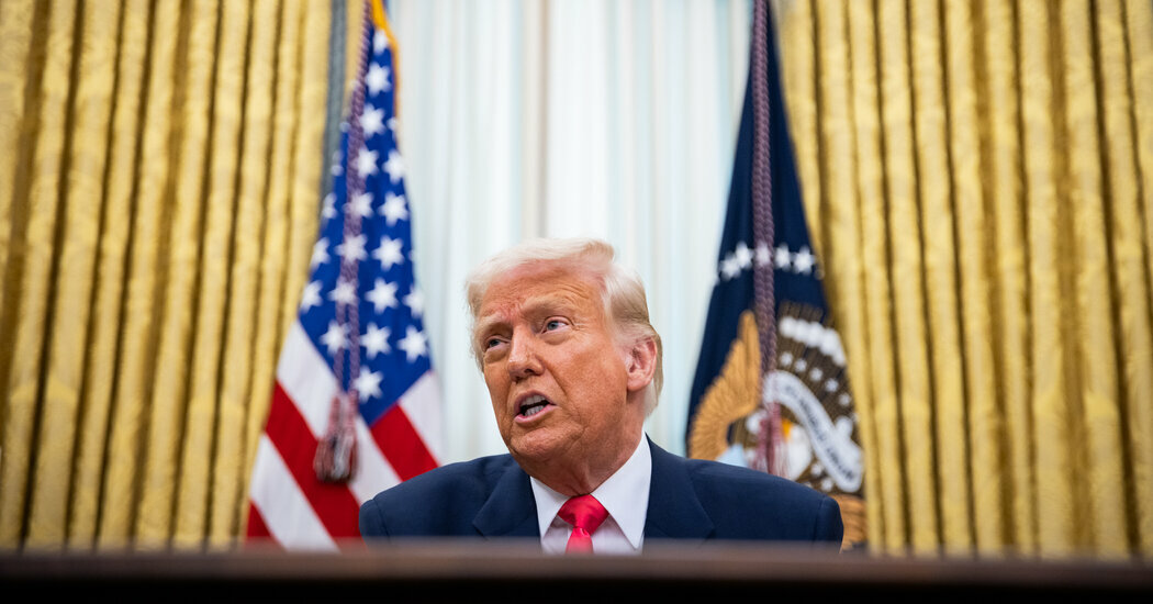 President Trump has acknowledged in recent days that the United States may be headed into a recession, even as he doubles down on imposing tariffs on Canada, Mexico, China and the European Union.