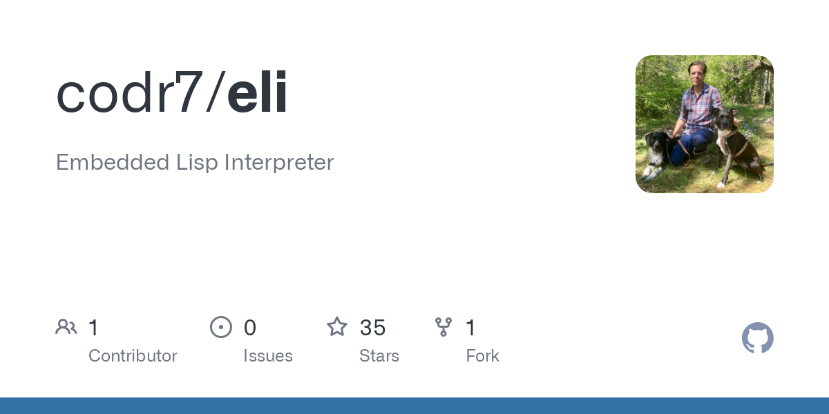 Embedded Lisp Interpreter. Contribute to codr7/eli development by creating an account on GitHub.
