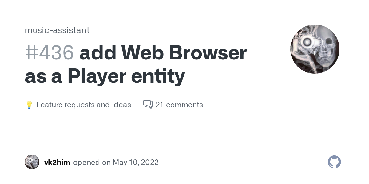 [edit] NOTICE: This thread generally suggests using browser-mod as the solution for playing back music through the browser. This is no longer recommended. It is recommended to use the builtin web p...