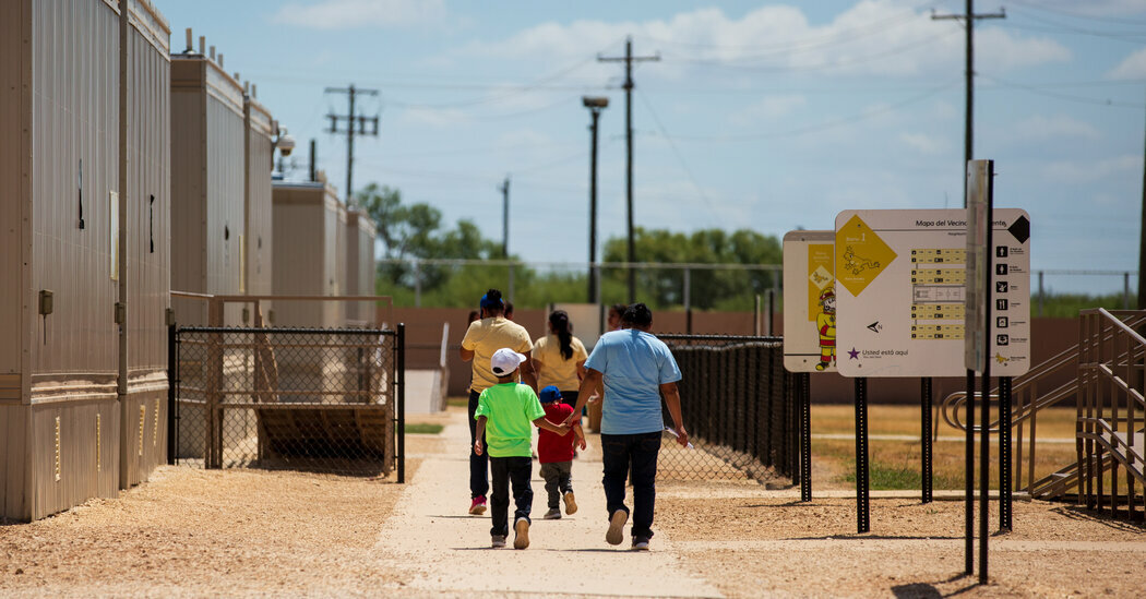A facility in Dilley, Texas, shown in 2019, is one of two sites where U.S. immigration authorities will be detaining undocumented immigrant families.