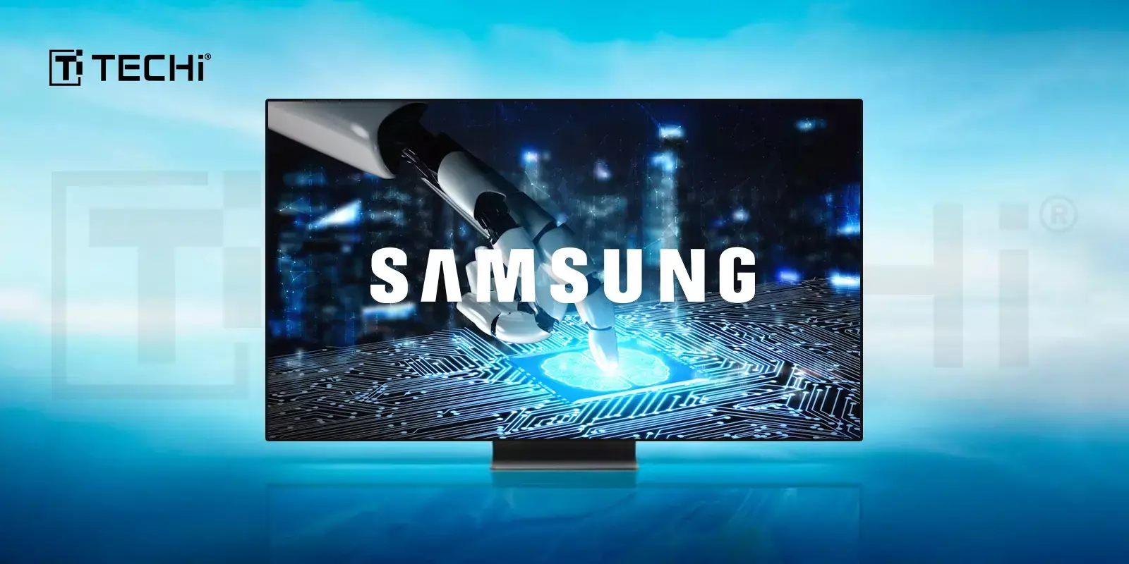 Samsung AI-powered TV showcased at the 2025 European Tech Seminar, featuring advanced display and smart technology innovations.