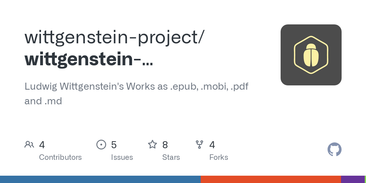 Ludwig Wittgenstein's Works as .epub, .mobi, .pdf and .md - wittgenstein-project/wittgenstein-project.github.io