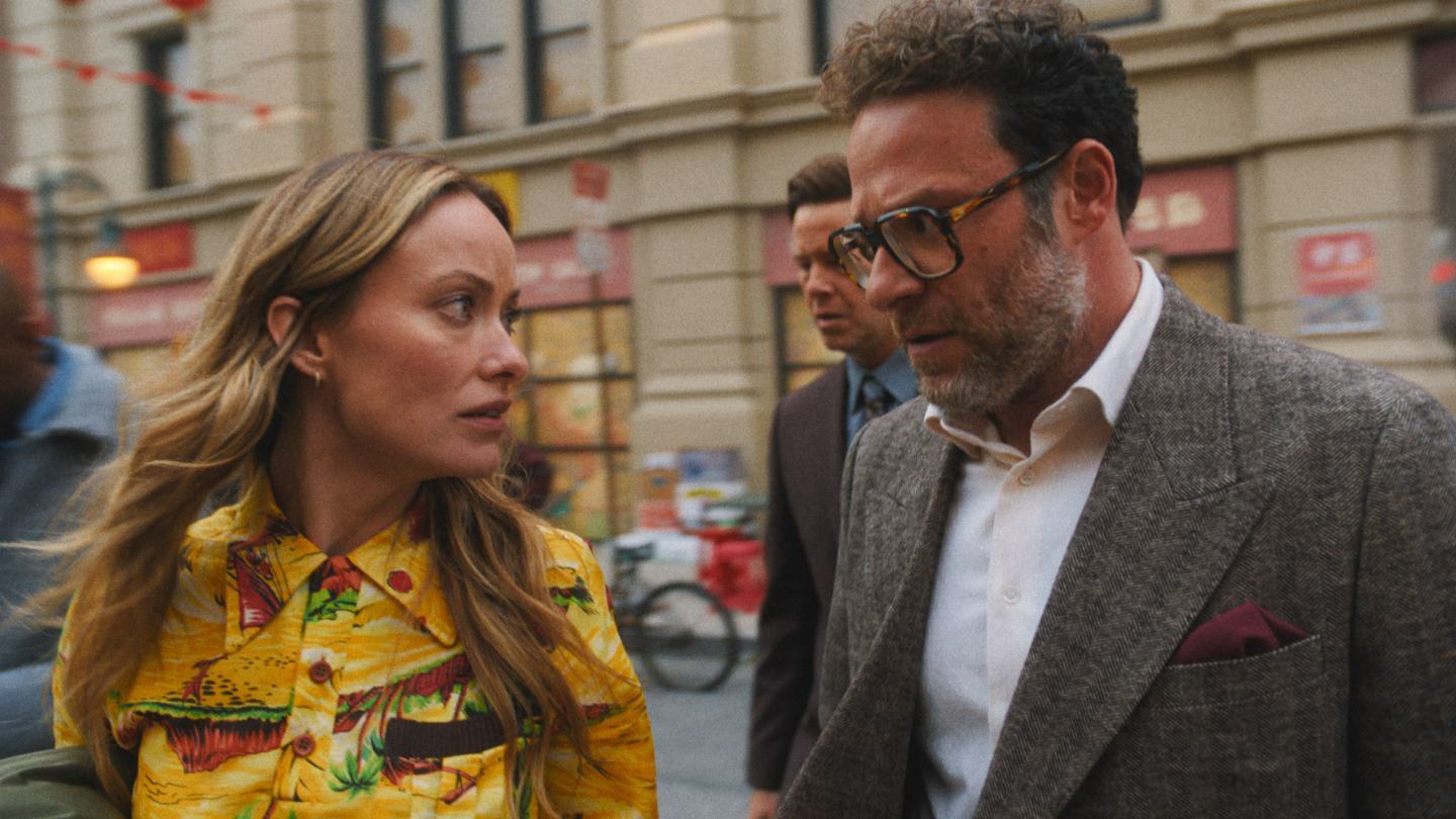 Olivia Wilde and Seth Rogen in a later episode of 'The Studio.'