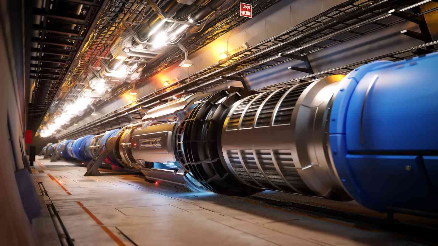Artist's impression of the FCC proton-proton collider. | Image: PIXELRISE