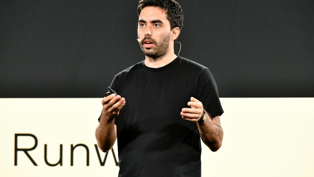 DANA POINT, CALIFORNIA - SEPTEMBER 26: Cristóbal Valenzuela, Co-Founder and CEO, Runway speaks onstage during Vox Media's 2023 Code Conference at The Ritz-Carlton, Laguna Niguel on September 26, 2023 in Dana Point, California. (Photo by Jerod Harris/Getty Images for Vox Media)