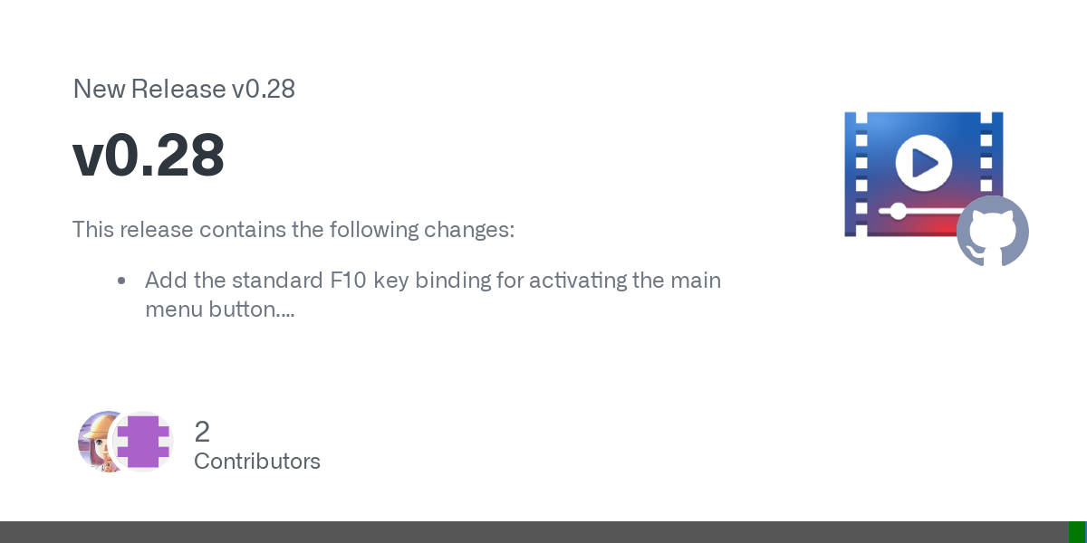 This release contains the following changes:

Add the standard F10 key binding for activating the main menu button.
Implement GUI redesign by @jannuary.
Update some of the deprecated GTK API usage....