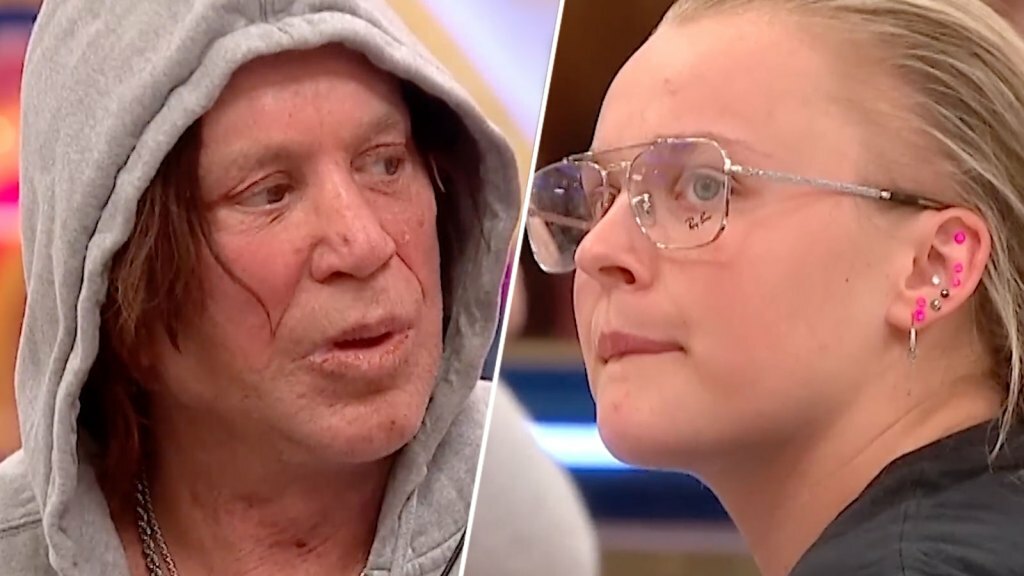 Mickey Rourke and JoJo Siwa on 'Celebrity Big Brother UK'