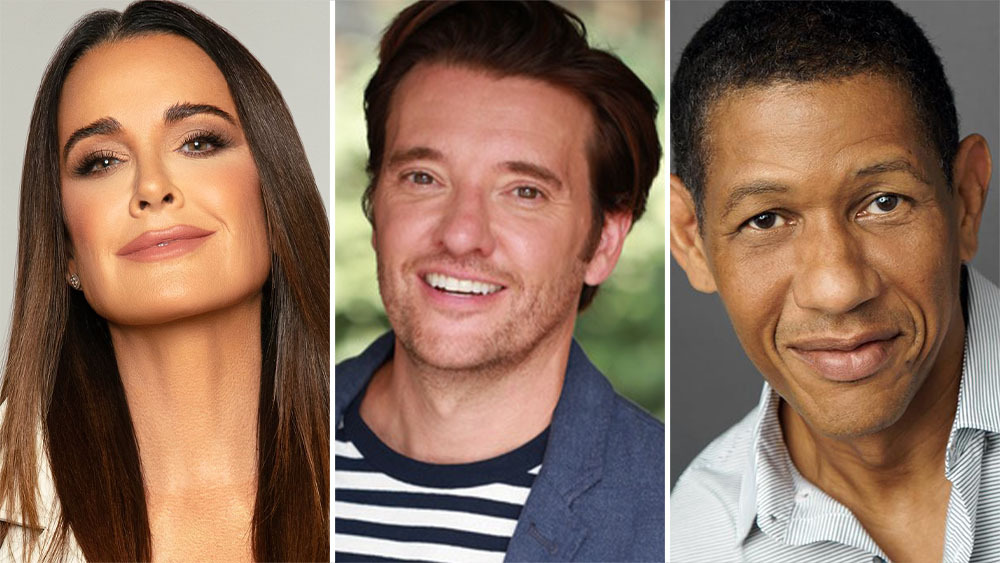 Headshots of Kyle Richards, Jason Butler Harner & Scott Lawrence