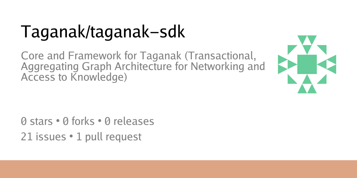 Summary card of repository Taganak/taganak-sdk