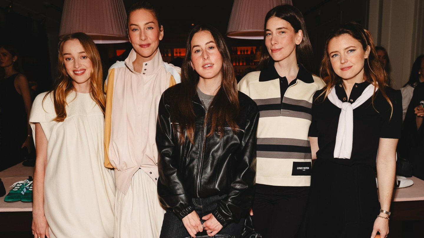 Phoebe Dynevor, Este Haim, Alana Haim, Danielle Haim and Lorraine Nicholson joined Louis Vuitton as the brand presented the new LV Sneakerina with a celebratory cocktail at San Vicente Bungalows on Thursday.
