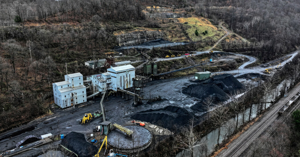 A coal preparation plant near Welch, W.Va. States that have a long history of coal mining are still very reliant on the fuel.