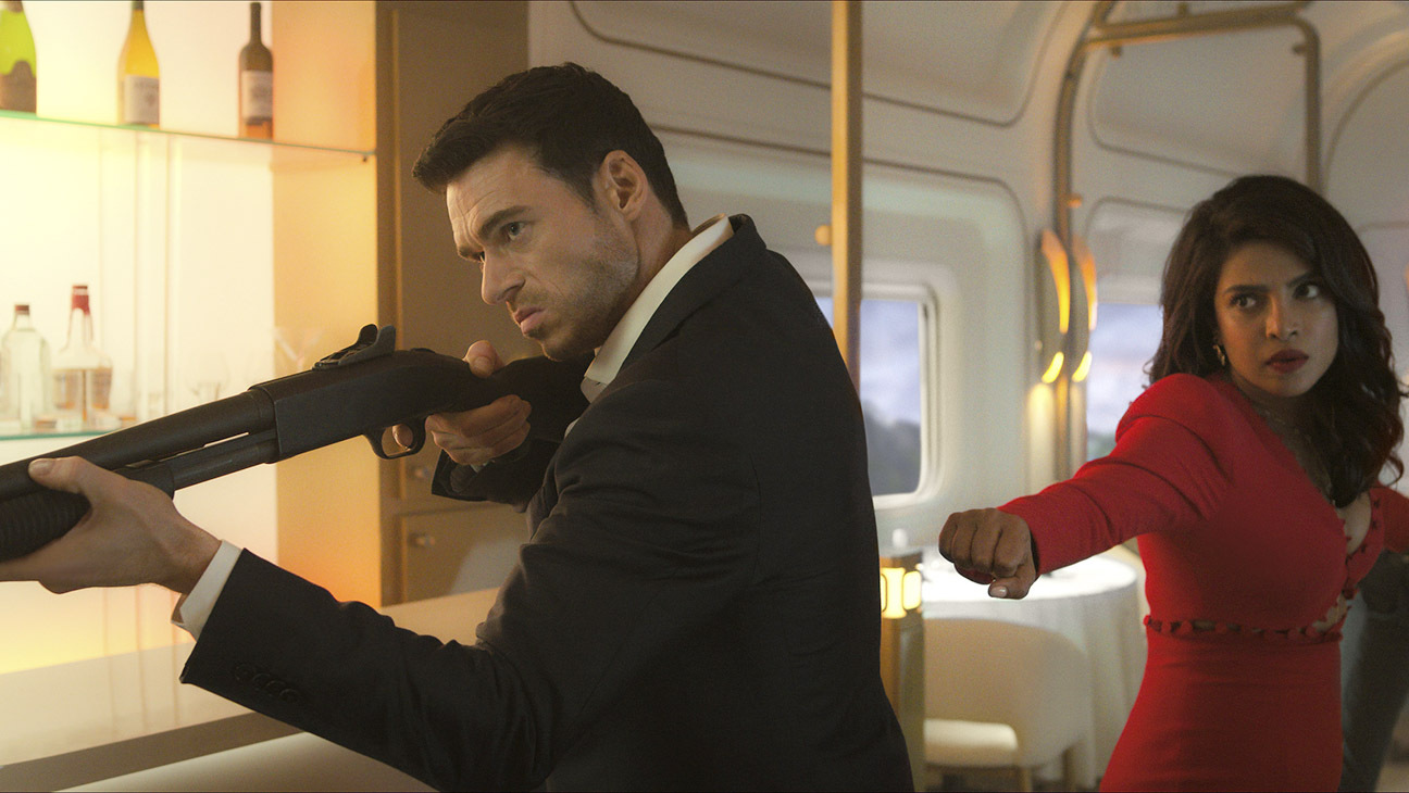 Richard Madden as Mason Kane and Priyanka Chopra Jonas as Nadia Sinh in 'Citadel'