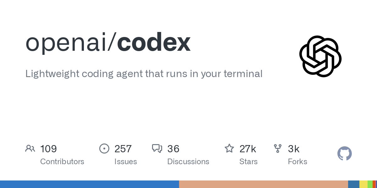Lightweight coding agent that runs in your terminal - openai/codex