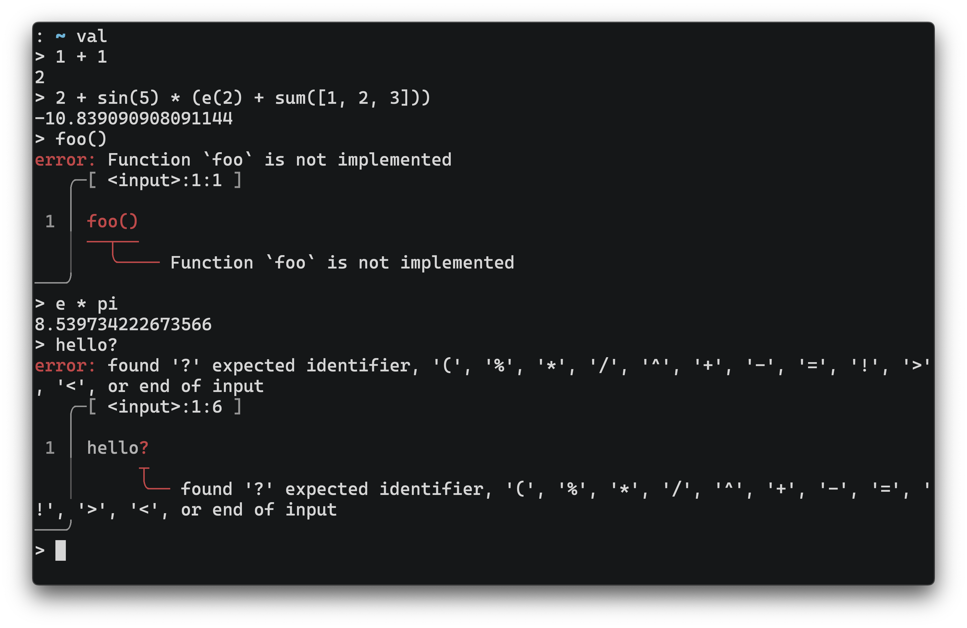 An arbitrary precision calculator language. Contribute to terror/val development by creating an account on GitHub.