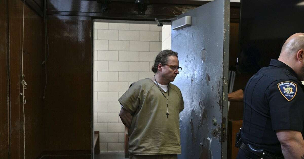 Ryan Hemphil is escorted to court in New York on Thursday, April 24, 2025, for his arraignment on sexual assault charges. (Curtis Means/Dailymail.com, Pool)