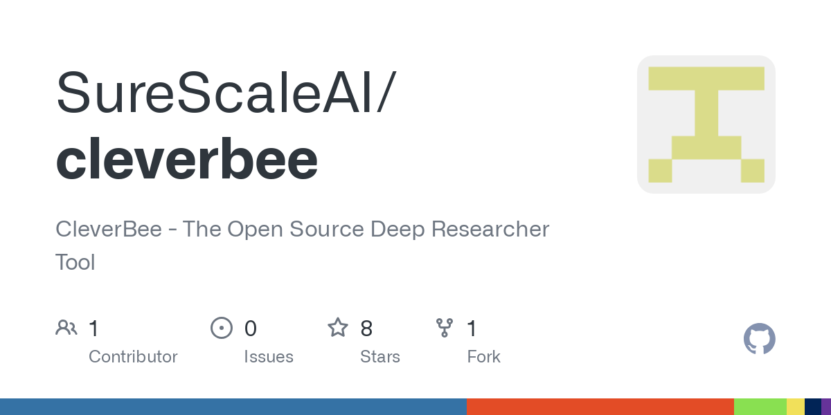 CleverBee - The Open Source Deep Researcher Tool. Contribute to SureScaleAI/cleverbee development by creating an account on GitHub.