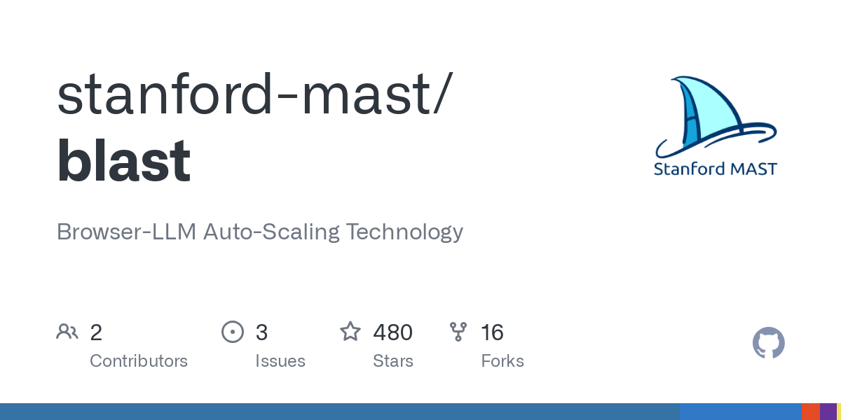 Browser-LLM Auto-Scaling Technology. Contribute to stanford-mast/blast development by creating an account on GitHub.