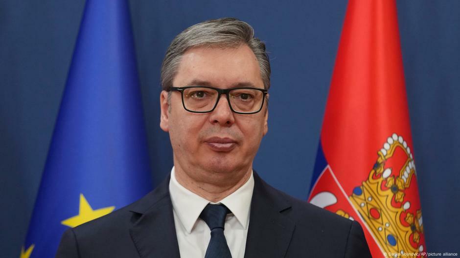 Serbian President Aleksandar Vučić attends a signing ceremony between Serbia and Hungary, in Belgrade, Serbia
